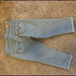 Levi Navy Blue and white stripped jeans